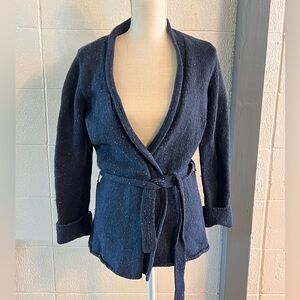 Vince 100% cashmere blue speckled cardigan, size L